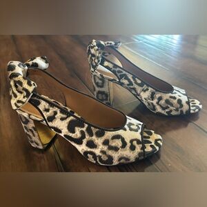 J. Renee Leopard Print Women's Heels size 8